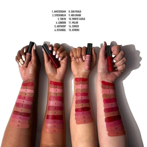 NYX Makeup Athens Peach Liquid Lipstick Lightweight Soft Matte Lip Cream | 3/$12 - Picture 4 of 10